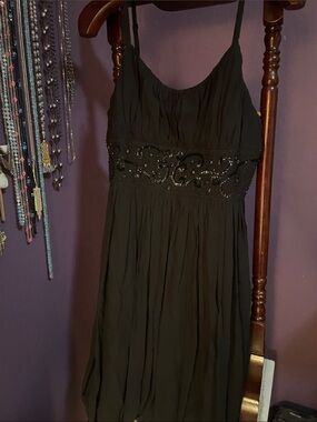 MISS SELFRIDGE BEADED SILK DRESS